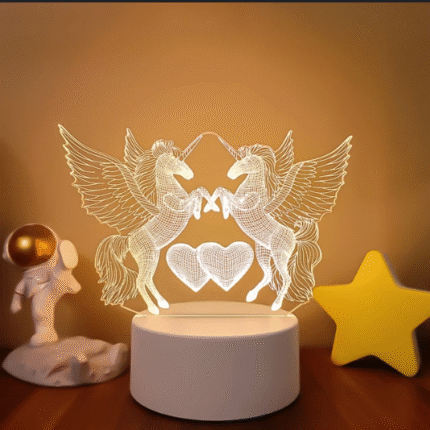 Personalized birthday gift lamp with engraved name and custom message – romantic LED light for anniversary or birthday celebration