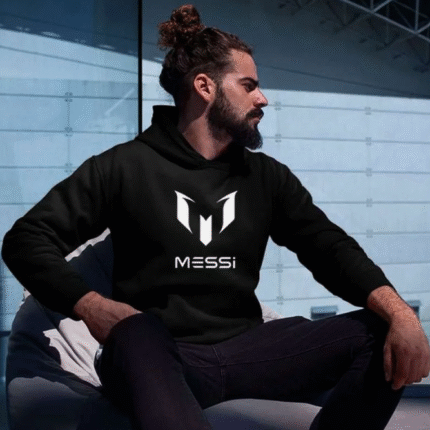 Plain black casual hoodie made from soft, comfortable fabric with a relaxed fit – perfect for everyday wear