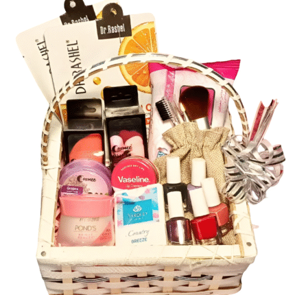 Valentine’s gift box with personalized mug, chocolates, keychain, and romantic accessories – perfect love gift for couples