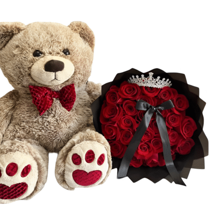 Romantic Valentine’s gift box featuring custom mug, chocolates, and love-themed accessories – ideal gift for him or her