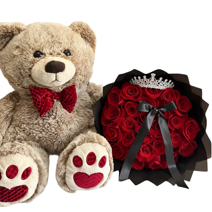 Romantic Valentine’s gift box featuring custom mug, chocolates, and love-themed accessories – ideal gift for him or her